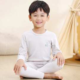 儿童秋衣秋裤纯棉套装8095  男童宝宝保暖舒绒彩棉内衣睡衣家居服