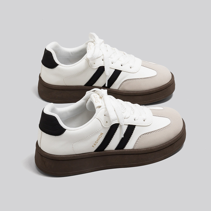 Retro classic German training shoes for women, 2026 autumn new collection, versatile white sneakers, lightweight, comfortable, and with a thick sole, model CQ9006 Retro classic German training shoes for women, 2026 autumn new collection, versatile white sneakers, lightweight, comfortable, and with a thick sole, model CQ9006