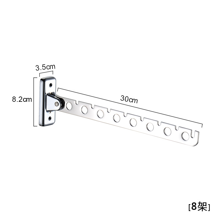 Gancho de ropa móvil de acero inoxidable transfronterizo Hotel percha de ropa superior e inferior ropa plegable gancho tienda de ropa Polo Amazon