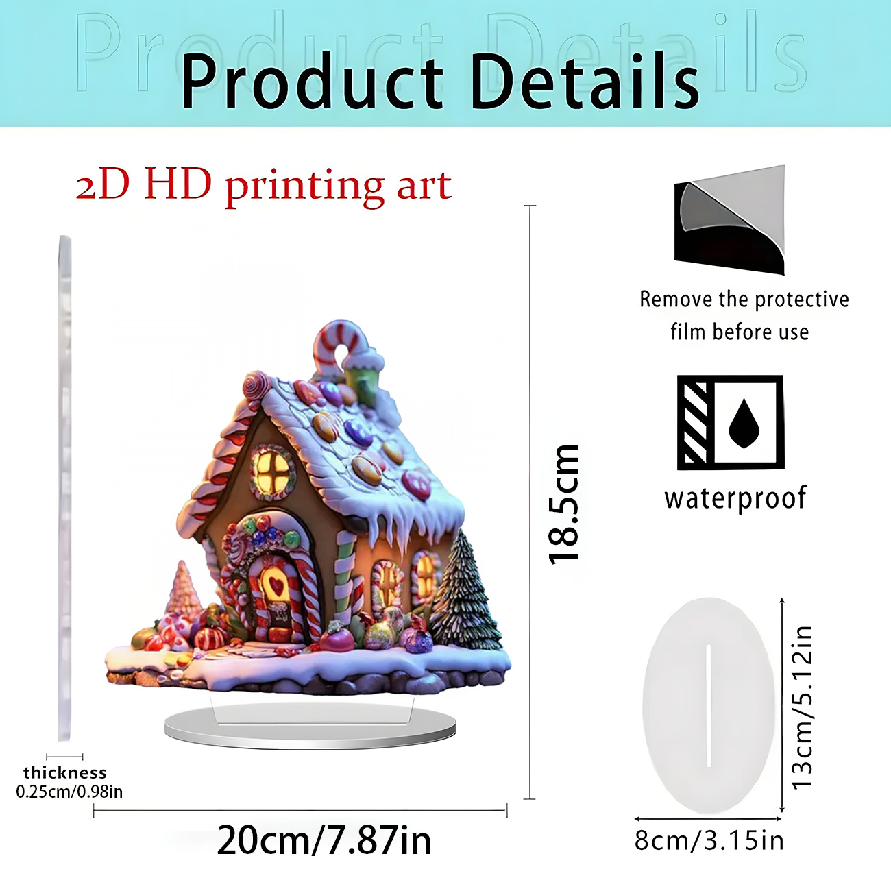 Transfronterizo Amazon Halloween Navidad Mesa Bandera Fiesta Decoración Acrílico 2D Decoración de escritorio plano Decoración
