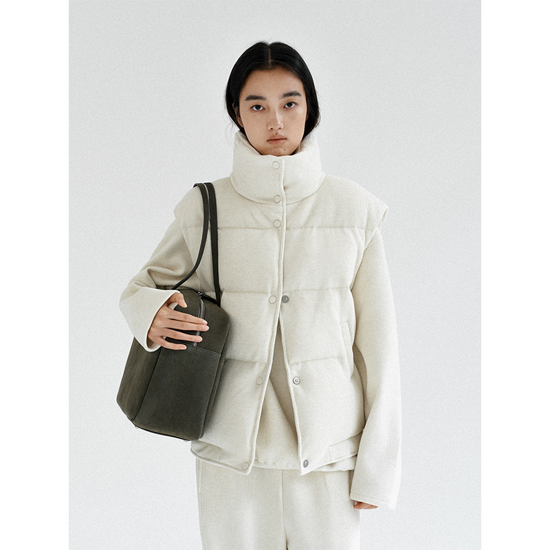 High-Quality down Vest for Women, Quilted White Duck down Jacket