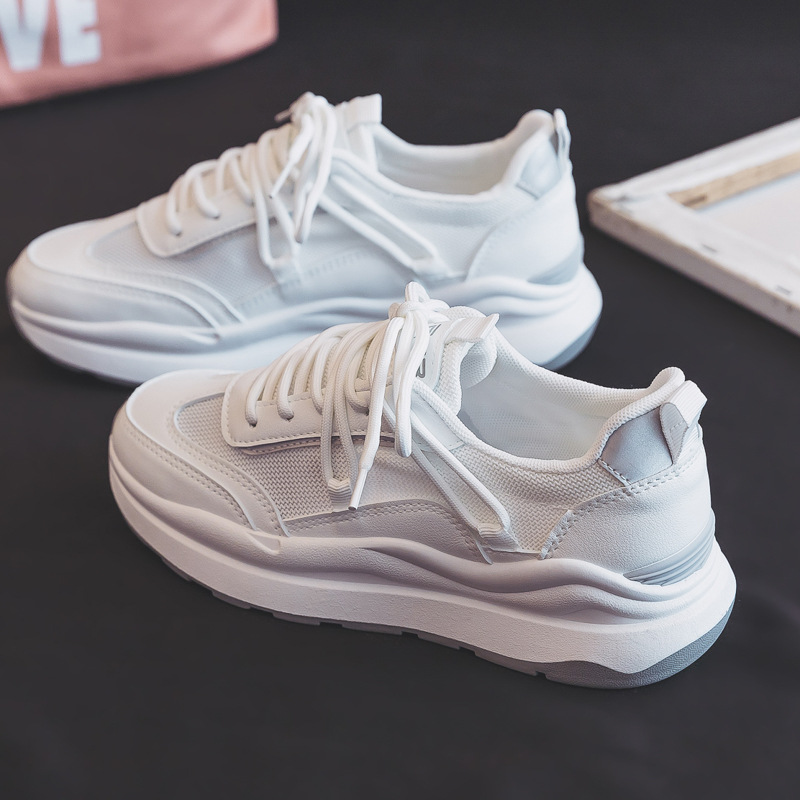 Forrest Gump schoenen voor dames 2023 nieuwe lente nieuwe ademende mesh sportstijl witte schoenen ins trend groothandel_voghion.com