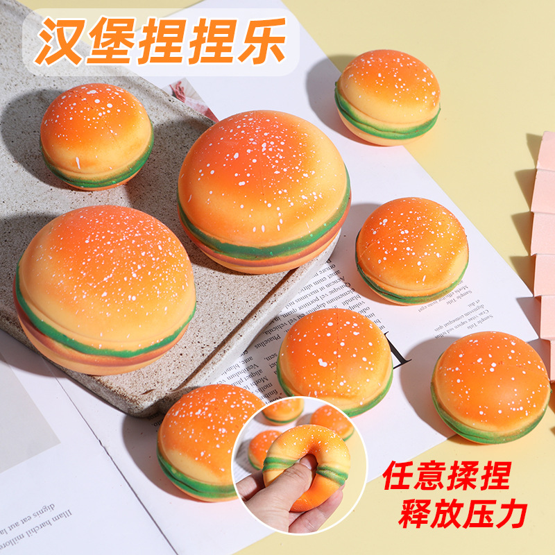 Juguete de ventilación de rebote lento, simulación de hamburguesa, pellizco, tpr, cola, papas fritas, paquete de harina, venta caliente transfronteriza