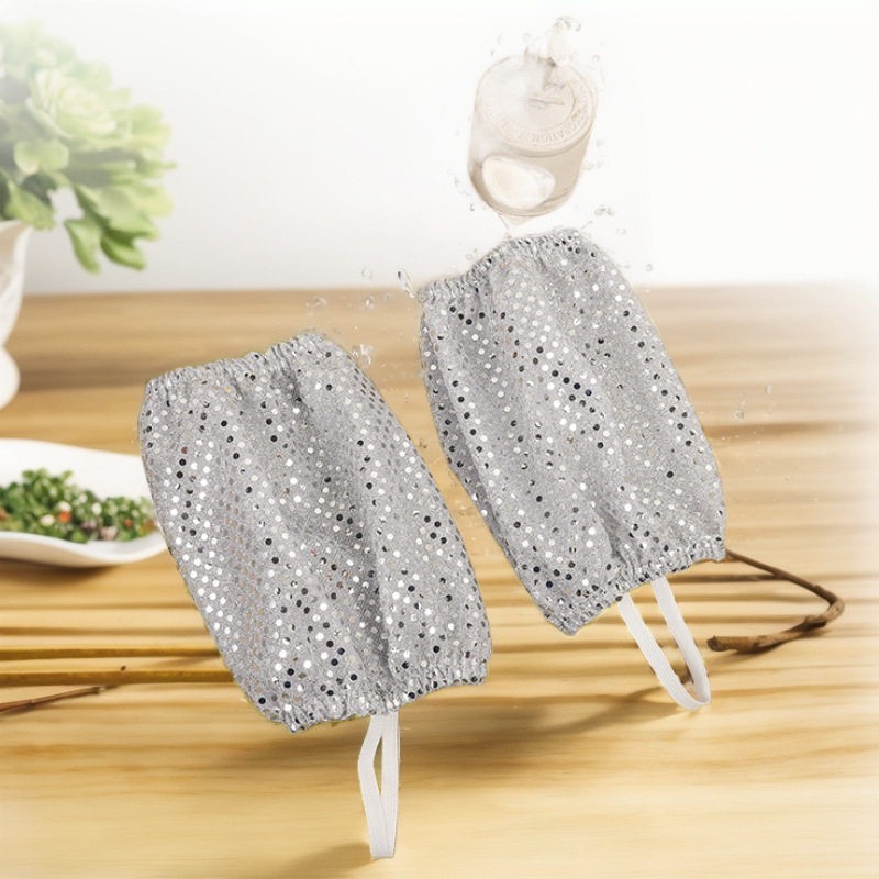 Men's Stage Jazz Performance Sequin Leg Warmers Silver Sock Covers Polyester Fabric Trendy Black Fashion Leg Warmers