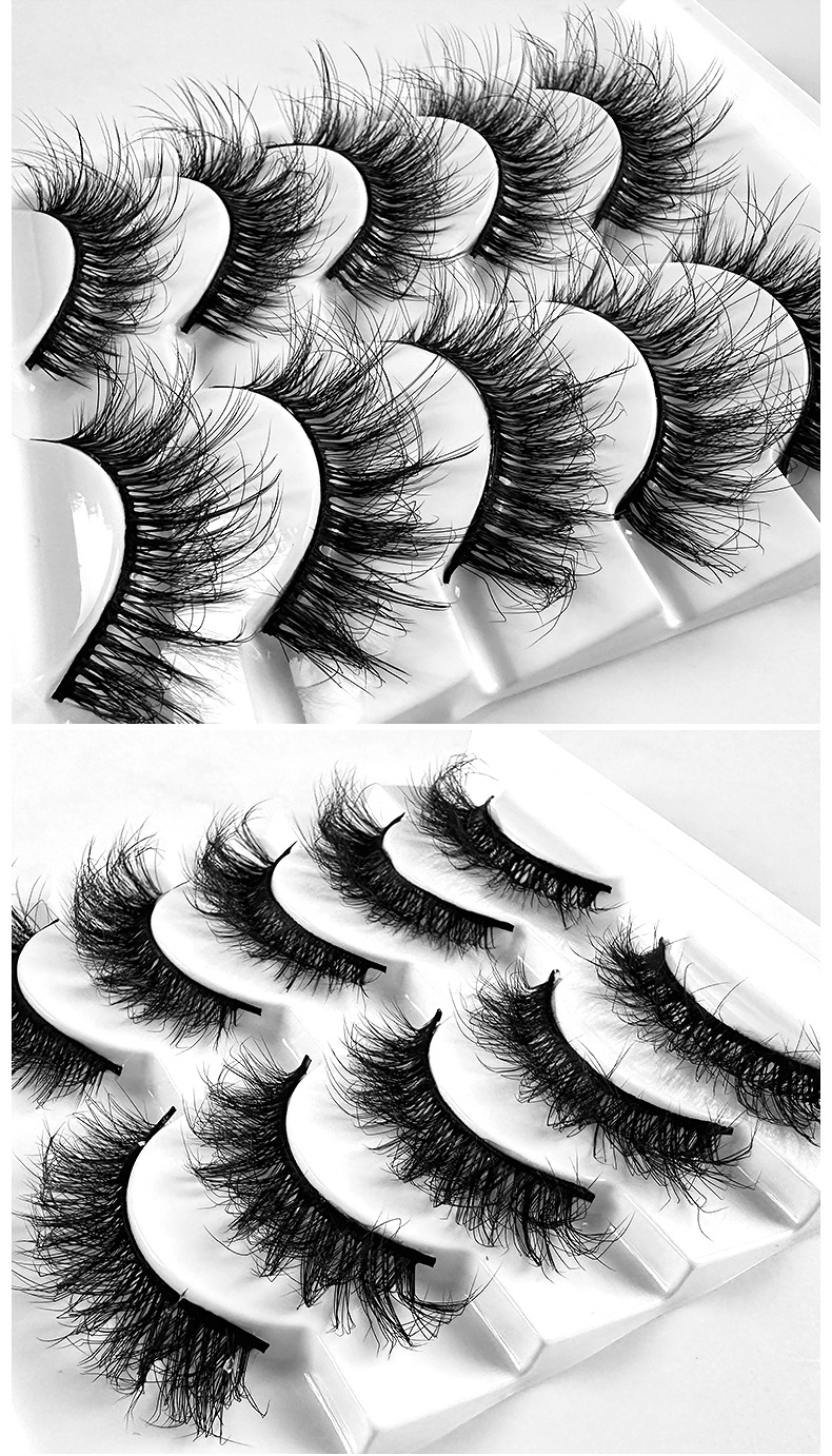 Elegant Solid Color Imitation Mink False Eyelashes 5 Pairs display picture 9