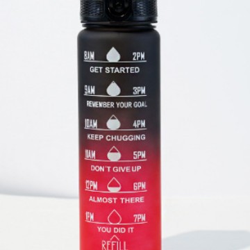 Fabricante en stock transfronterizo 1000ML caldera de rebote gradiente taza de agua escala portátil paja TRITAN taza deportiva