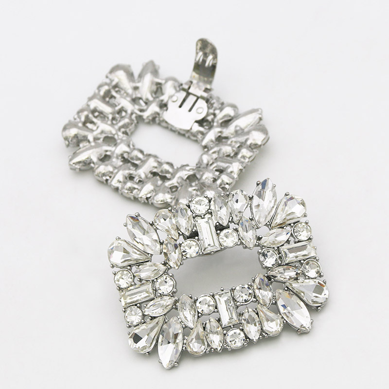 Cruz-frontera zapato de metal hebilla decoración todo-Partido rhinestone zapatos accesorios zapatos de la boda decoraciones de flores accesorios de tacones altos extraíbles