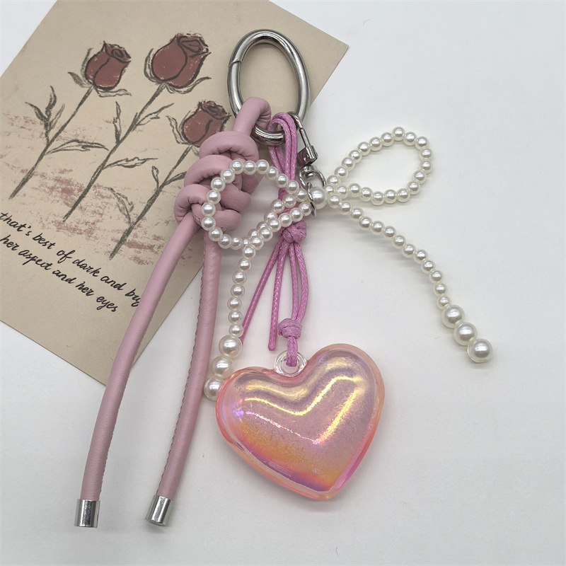 1 Piece Acrylic Heart Shape Bag Pendant Keychain display picture 6