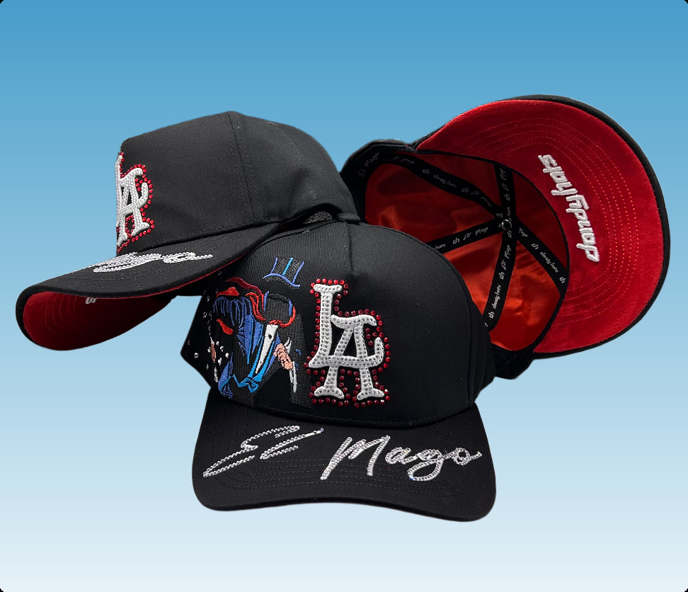 Nuevo Meike Duo Dandy bordado ajustable gorra de boca de pato borde curvo gorra de béisbol con diamantes barba tío