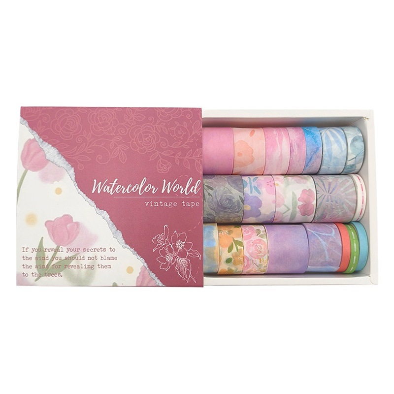 Cinta adhesiva decorativa retro estilo británico INS, cinta de papel para diario y manualidades