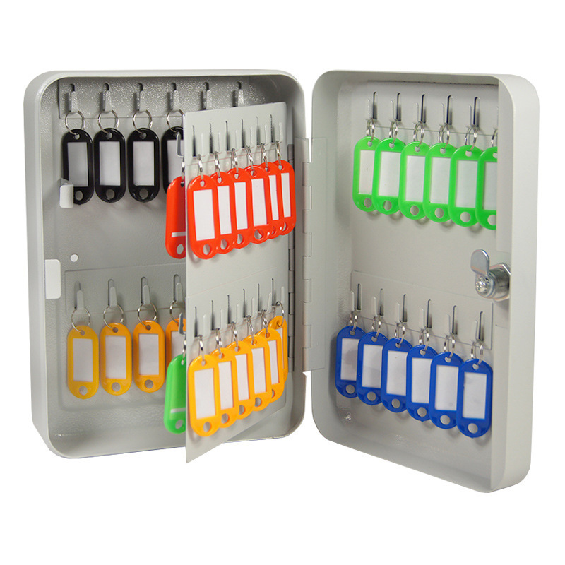 12k204896位钥匙箱壁挂钥匙柜锁匙分类箱锁匙盒含钥匙牌防盗升级