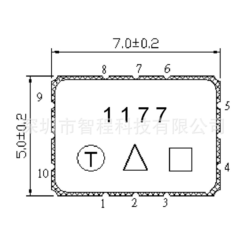 TB1177A 210MHz 中频滤波器 7.0X5.0 TST 拍前咨询