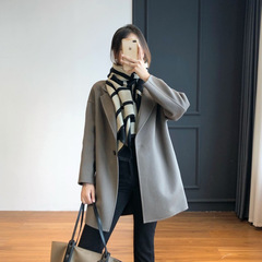 气质款~柜上5000+双面羊毛大衣慵懒时髦中长款外套女2025秋冬新款