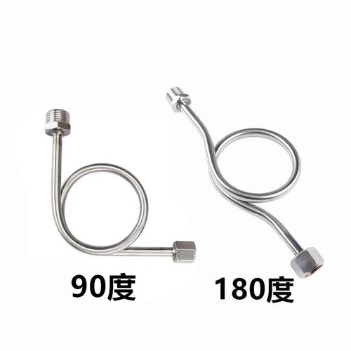 304 stainless steel pressure gauge buffer tube, 316L swivel union table elbow with double male threads, 4/4