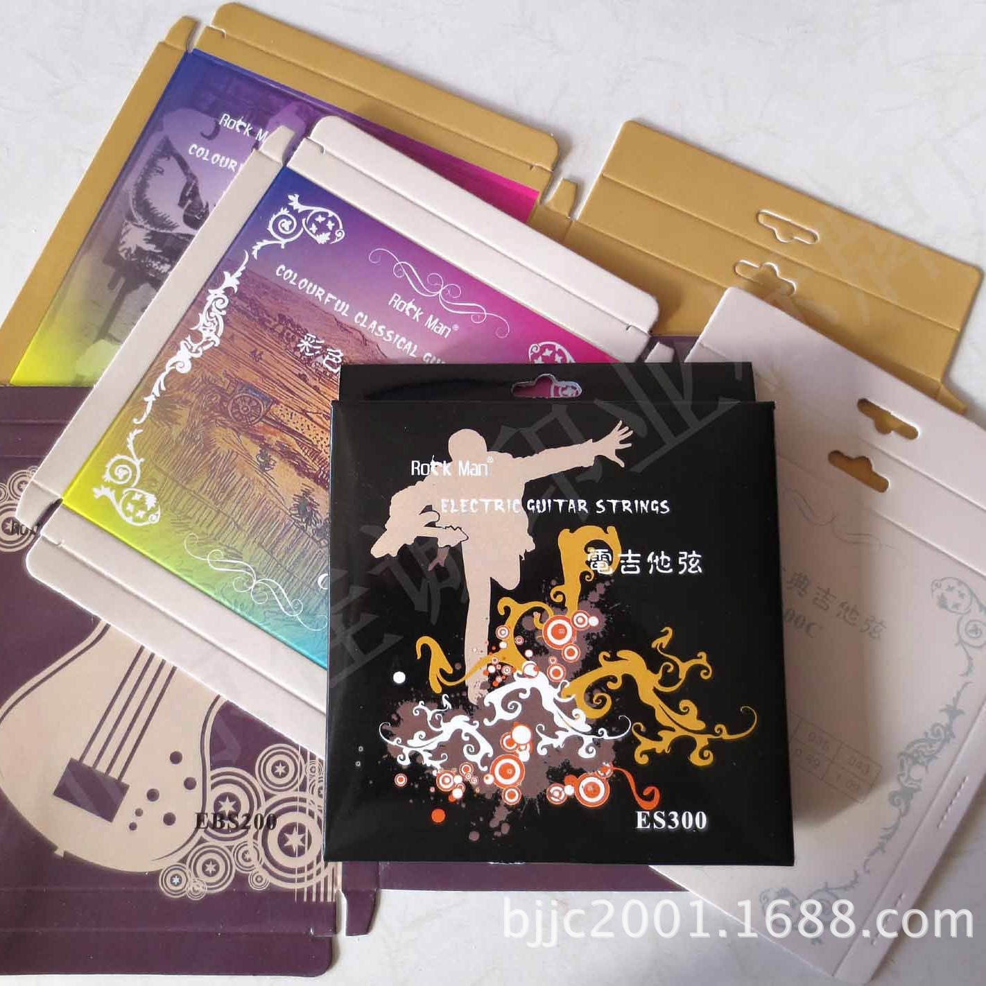 供应彩色纸盒 吉他弦包装纸盒 电贝司弦彩色纸盒