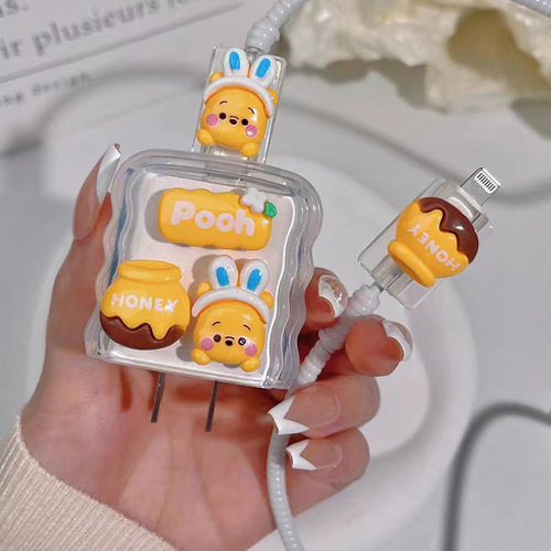 Cartoon Bear Bee Resin Accessory Charger Case Accessory PJ1214
