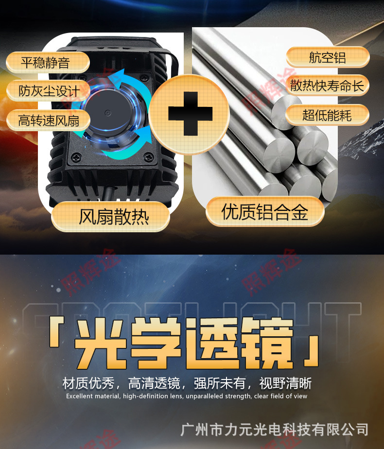Motorcycle Led Spotlight Car Electric Vehicle Headlight Modification Lens Strong Light Paving External Super Bright Auxiliary Light