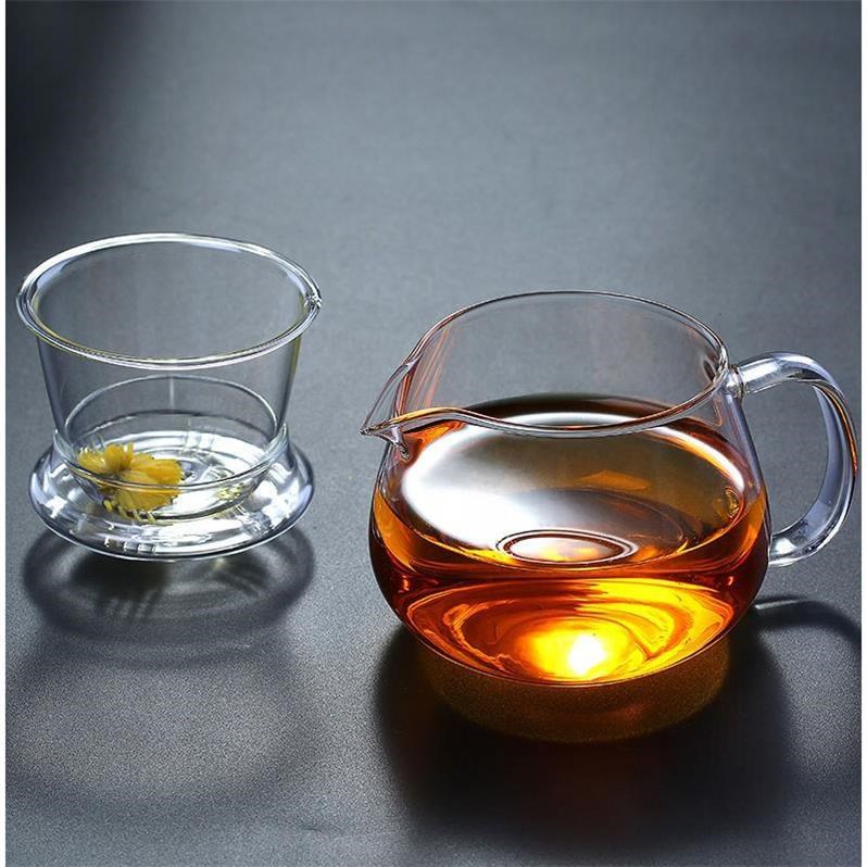 Pingüino de vidrio transparente para el hogar olla de vidrio de borosilicato con revestimiento de filtro tetera de flores té negro Pu'er tetera