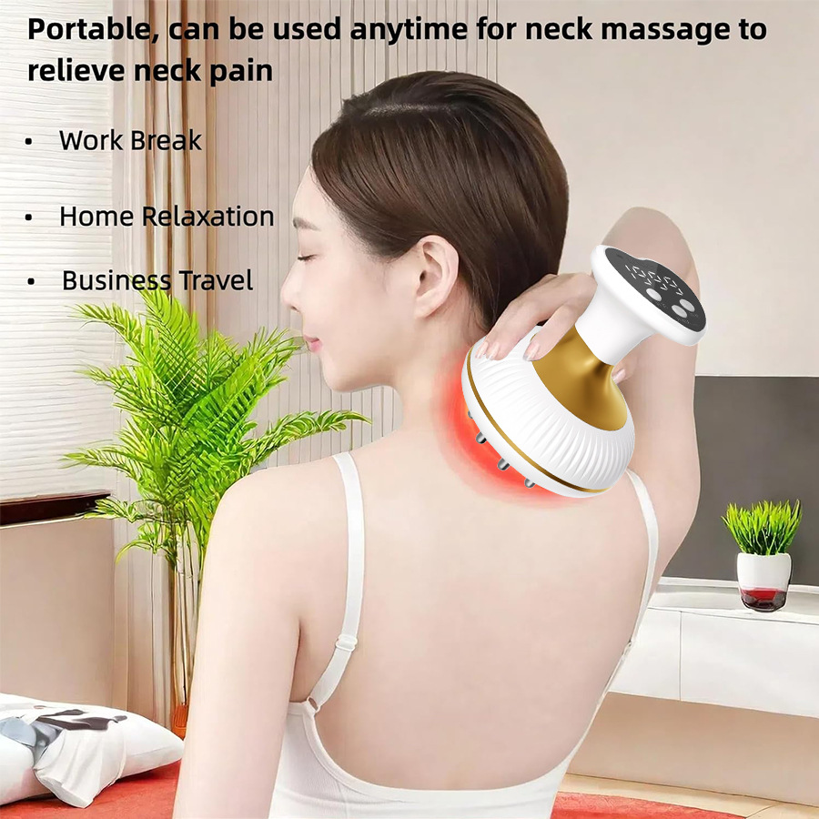 Electric Gua Sha Instrument for Full-Body Use, Universal Meridian Brush, Home Cervical Massager, Meridian Brush, Intelligent Gua Sha Device
