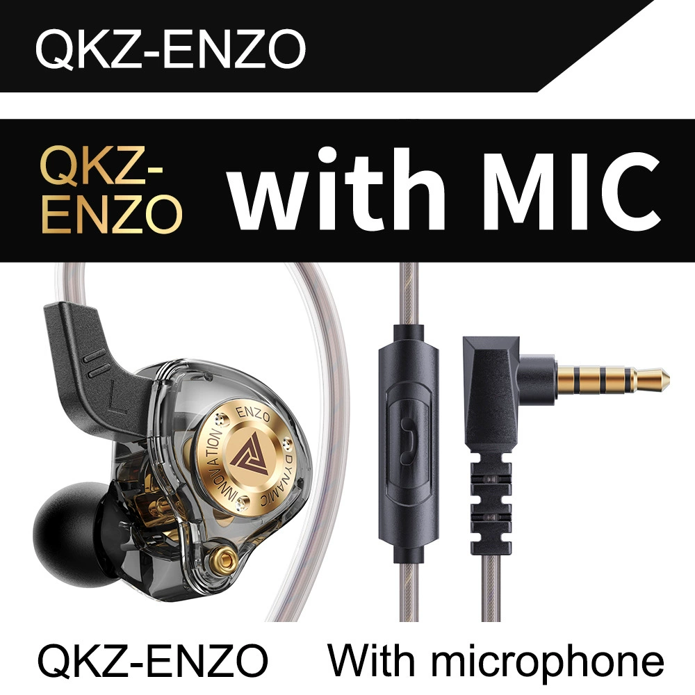 QKZ ENZO внутриканальные динамические катушечные наушники HiFi качество звука тяжелый бас проводные мобильные наушники оптом новая модель