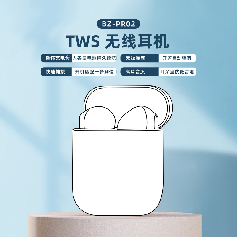 ZUZG TWS Bluetooth ヘッドセット プロ インイヤー 第 2 世代、第 4 世代、第 5 世代の高品質の音楽と通話のワイヤレス ヘッドセット
