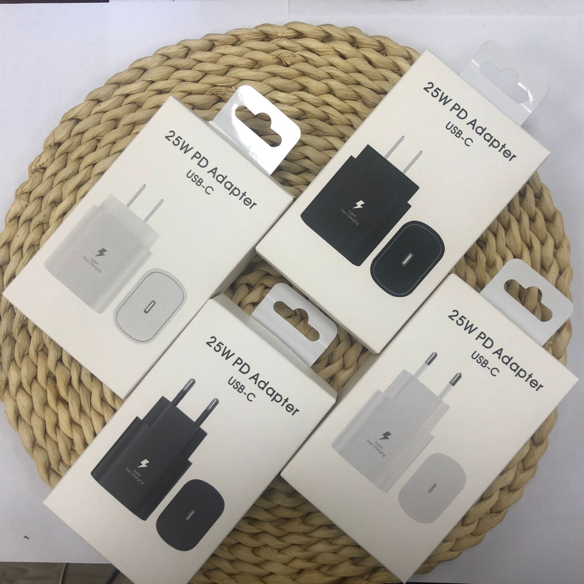 适用三星PD25W充电器包装S20美规欧规中性Note10充电头包装盒数码