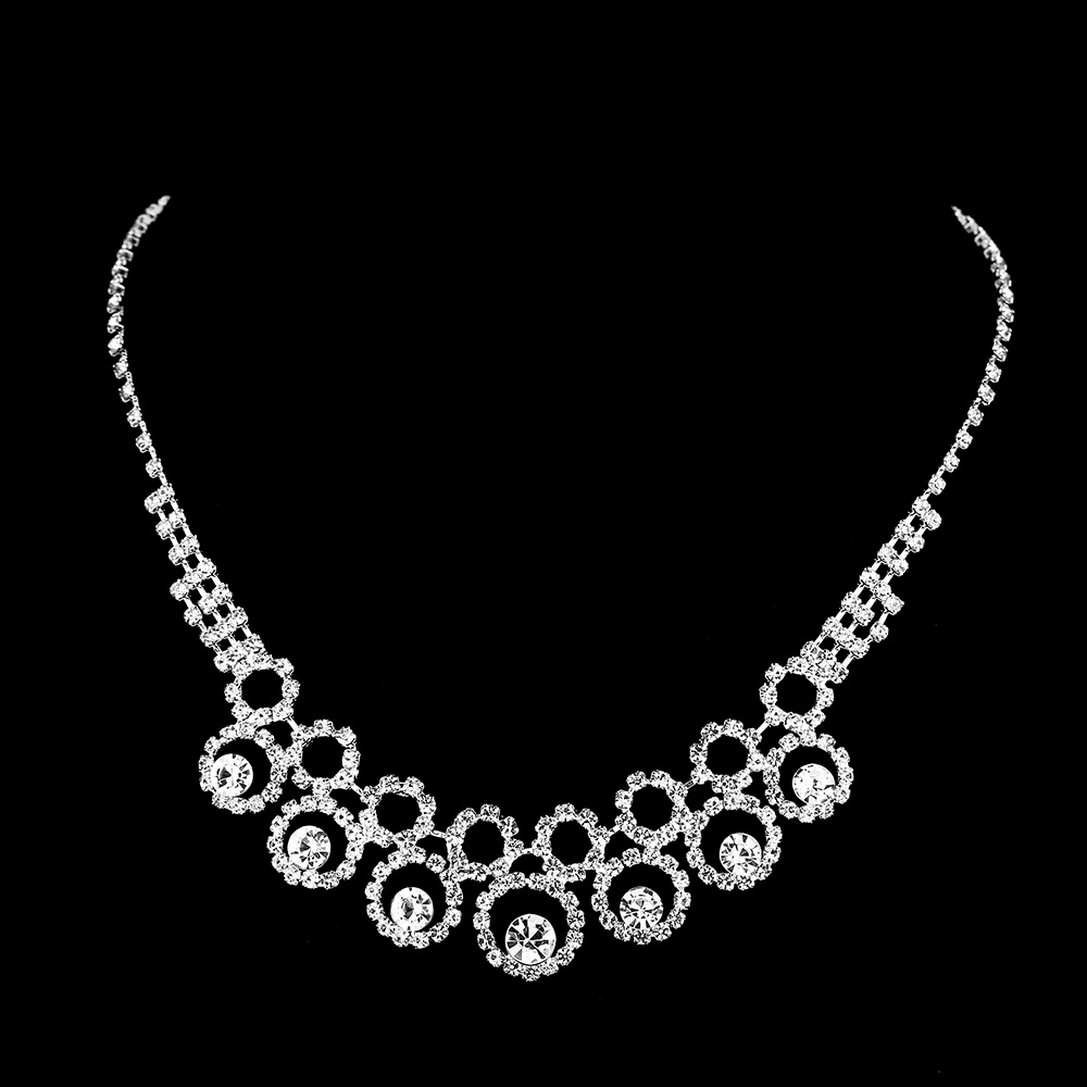 Fashion New Necklace Earrings Party Wedding Jewelry Two-Piece Set