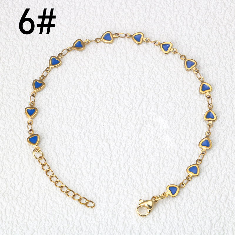 All Seasons Season Unisex Gender Simple Style Style Ion Plating (IP) 18K Gold Plated Heart Shape 304 Stainless Steel Simple Style Waterproof Non Tarnish 304 Stainless Steel Bracelets