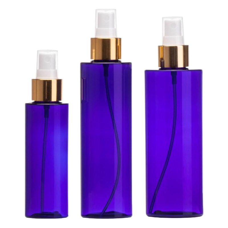 En stock 200ml botella de aerosol azul botella de hombro plano 100mL aerosol blanco oro electroquímico aluminio botella de aerosol Xumin material de embalaje
