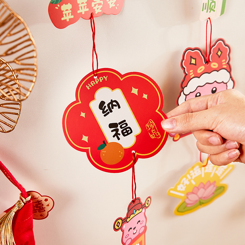 Beaver adorable 2025 decoración de Año Nuevo del Festival de Primavera pequeña linterna colgante en el árbol colgante de Año Nuevo artículos de diseño