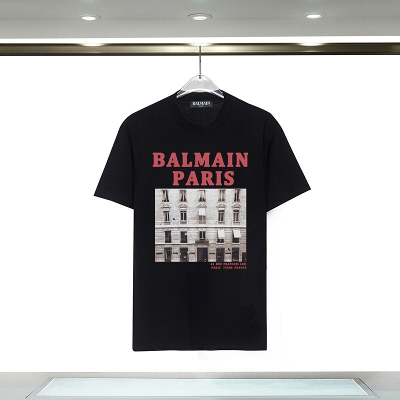 Balmain Balmain Printed Round Neck Short-Sleeved T-Shirt Amazon Women's Top t