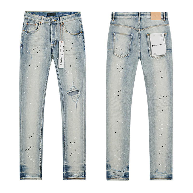 Europa y los Estados Unidos SS versión correcta de la marca púrpura, jeans de lavado en agua para hombres y mujeres, fábrica de Guangzhou en stock