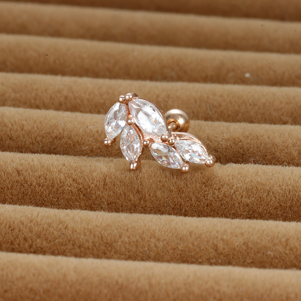 3g Weight Zircon Inlay Material Cartilage earrings Classification 1 Piece Quantity Daily Occasion Stainless Steel Material Geometric Pattern Women's Gender Plating, Inlay Design Simple Style Style 1 Piece Simple Style Geometric Plating Inlay Stainless Steel Zircon Cartilage Earrings 9