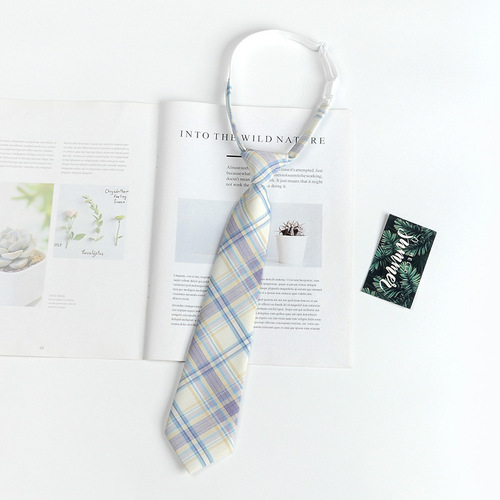 jk small tie female college style lazy Japanese uniform shirt tie male and female student dk trend no need to short