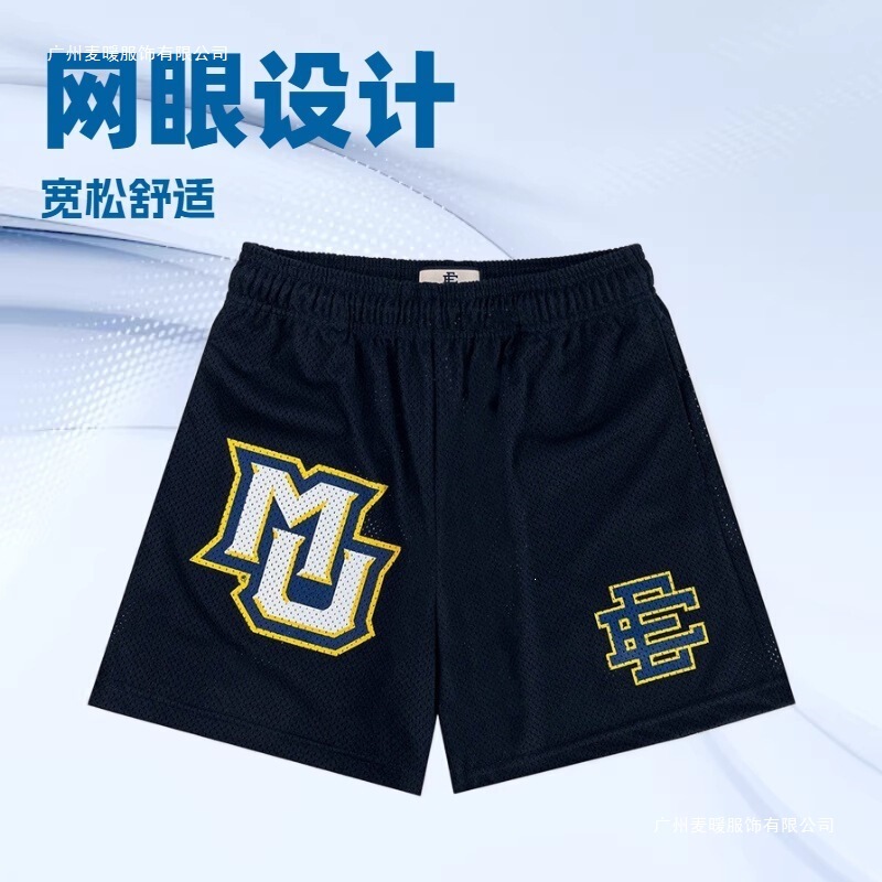 American-Style Trendy Brand Shorts for Men and Women, Mesh Quick-Dry Sports Outdoor Running and Cycling Shorts, Knee-Length American-Style Trendy Brand Shorts for Men and Women, Mesh Quick-Dry Sports Outdoor Running and Cycling Shorts, Knee-Length