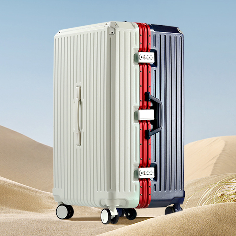 新型厚型大容量スーツケース、留学や休暇に最適なトロリーケース、男女兼用、厚型で見た目も美しいトラベルケース