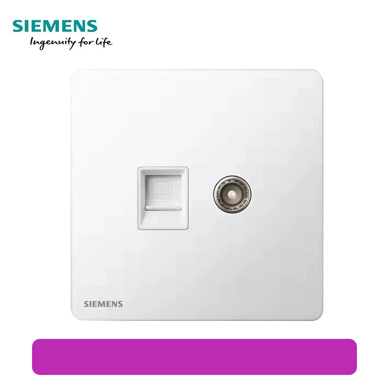Серия слепки переключателя Siemens Zirui слоновая кость белый ультратонкий панельный безрамочный один открытый пять отверстий новые продукты