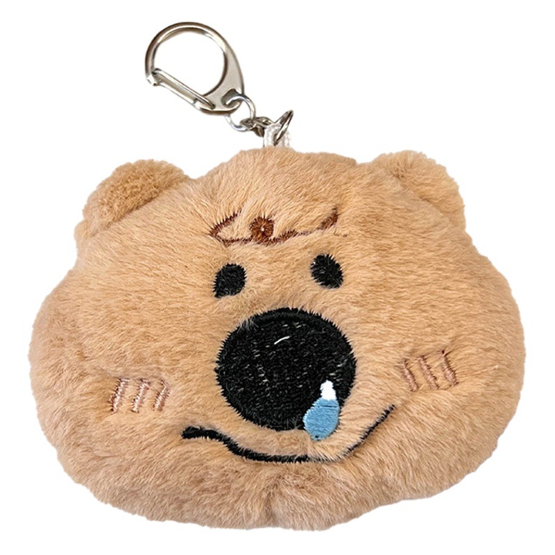 Divertido peluche oso muñeca colgante lindo dibujos animados chica llavero suave lindo muñeca amigo novias pequeño regalo