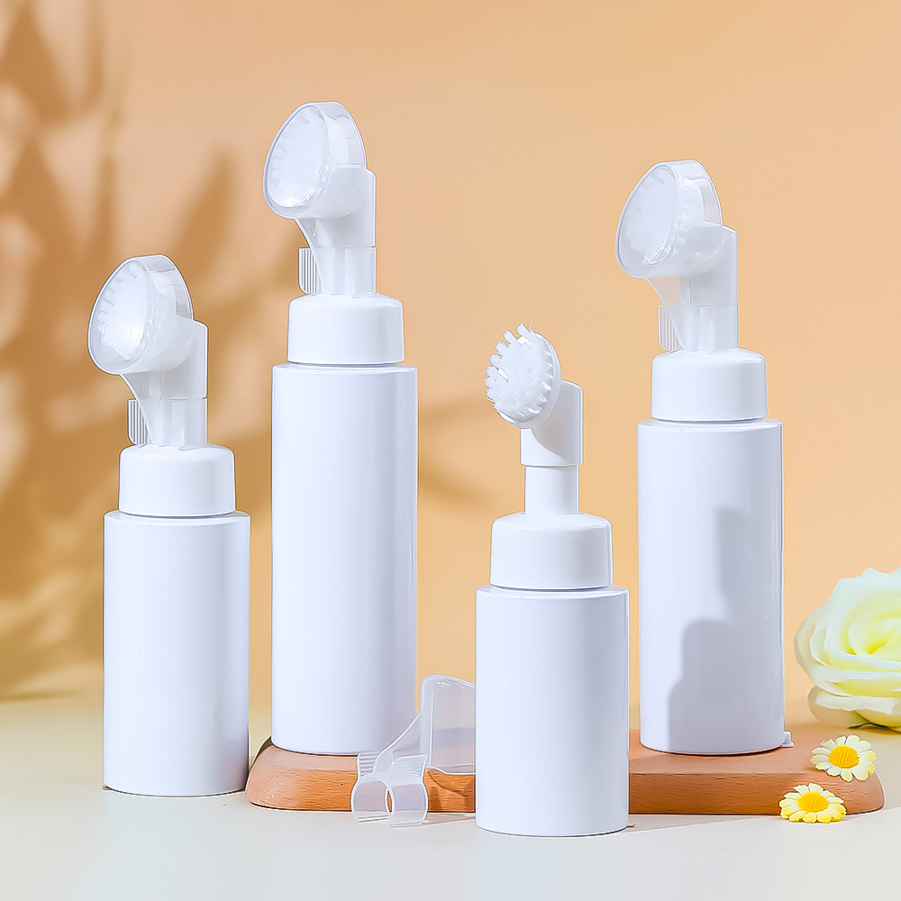 PET塑料包装瓶 200/250/300/350ml带硬刷羽绒服清洗剂 按压泡沫瓶