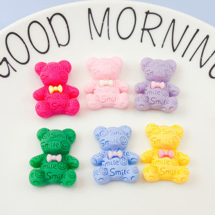SMILE bow tie bear cream glue mobile phone case water cup hair accessories patch glue stick DIY resin accessories