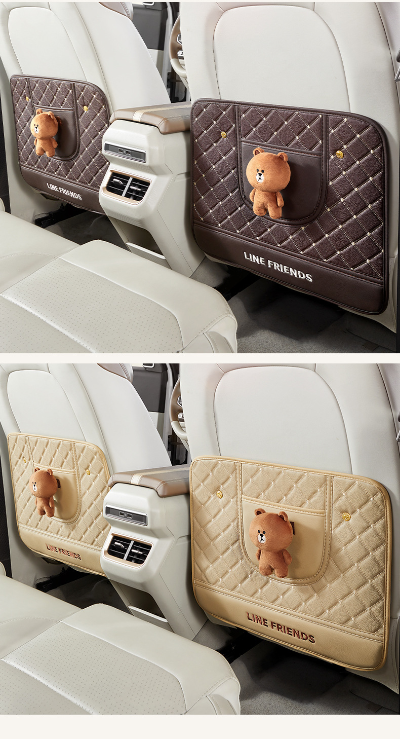 Car Anti-Kick Pad for Rear Seat Backrest, Child Protection Mat for Car Interior, Anti-Kick and Anti-Dirt Protective Gear