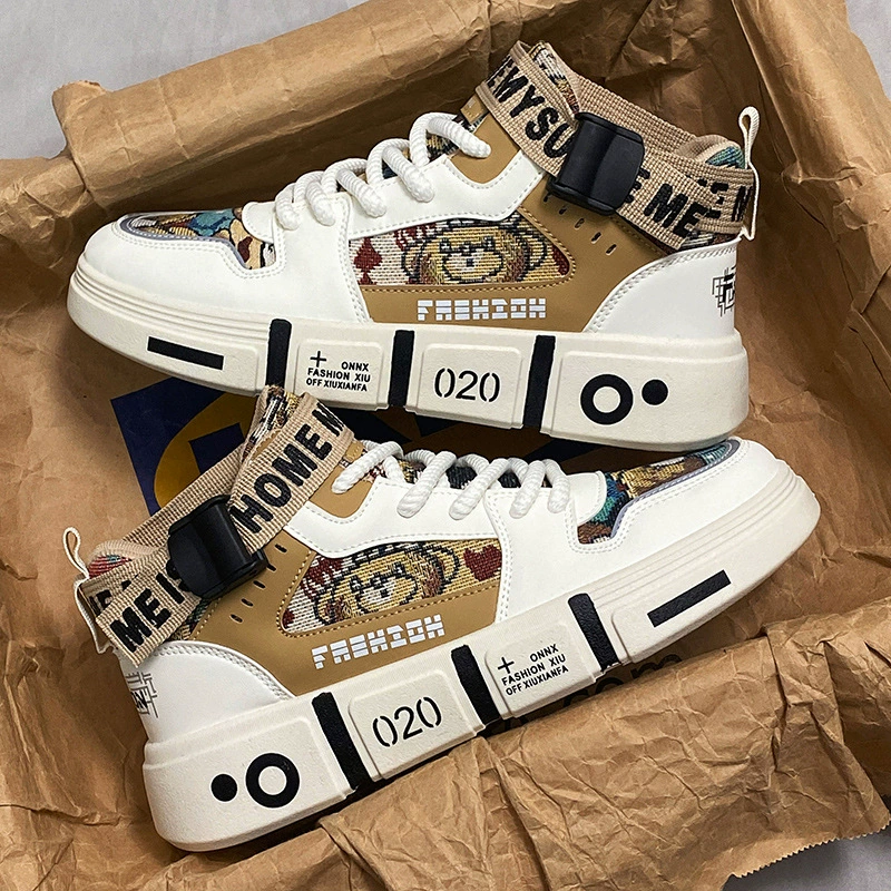 Высокая мужская обувь 2024 новые осенние толстые подошвы увеличены