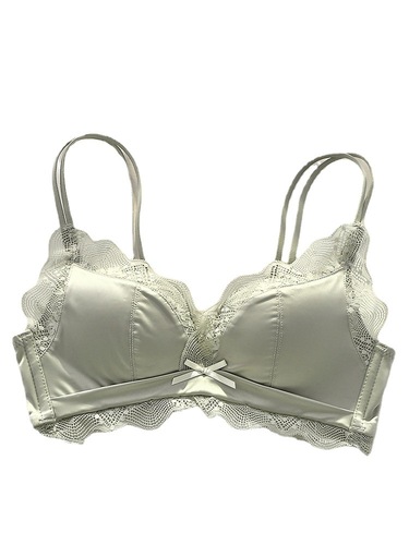 Latex seamless underwear for women with small breasts gathered to make them look bigger, pure desire, no steel rims, flat chest special bra set, new style of beautiful back