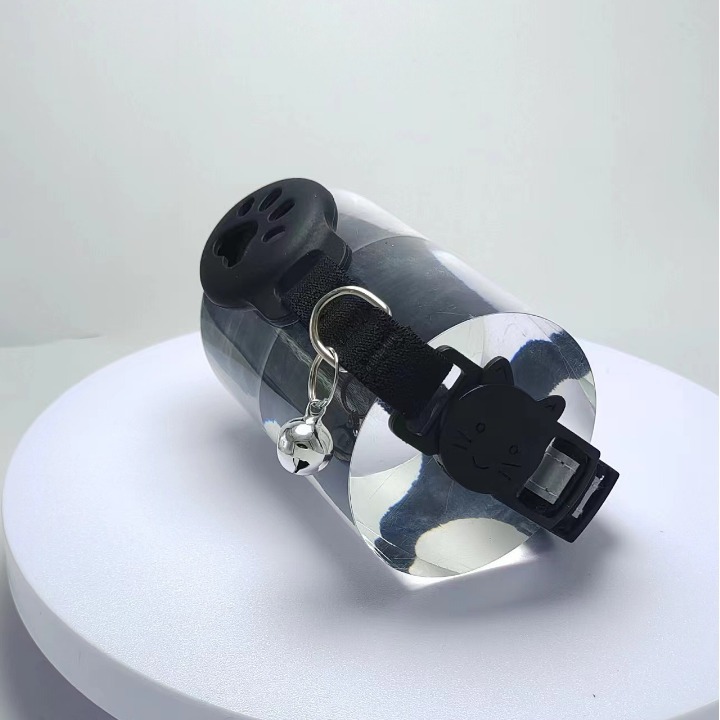 1.5cm nuevo collar de gato Airtag con campana reflectante anti-perdida cubierta de silicona pequeña mascota collar