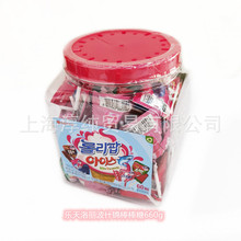 韓國進口樂天洛麗波什錦棒棒糖桶裝創意造型糖果兒童零食660g