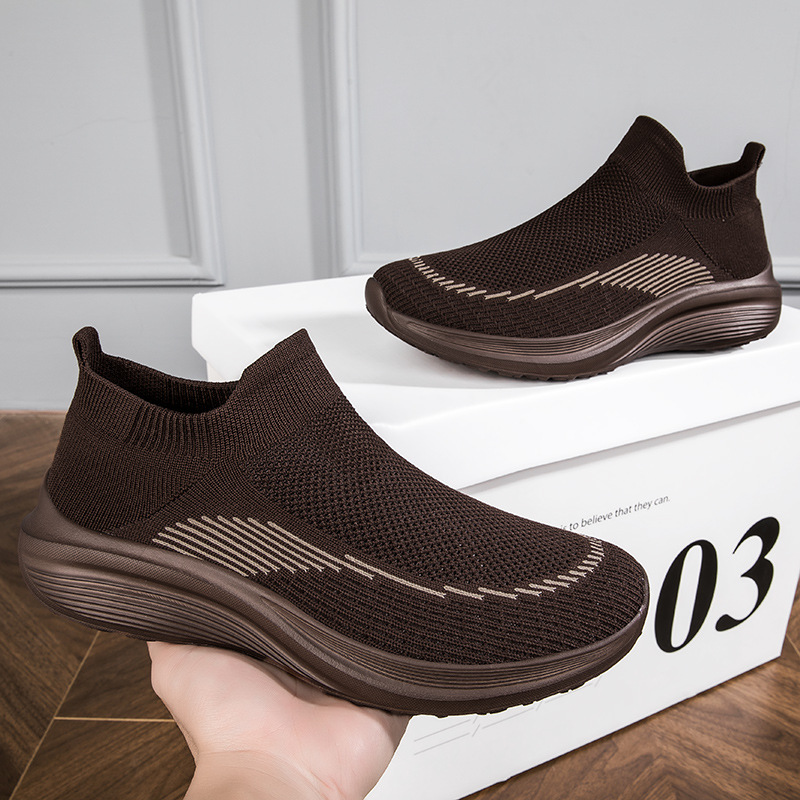 24 nuevos zapatos de tela de primavera zapatos de malla zapatos casuales de hombre zapatos de malla zapatos elásticos de pareja zapatos de malla