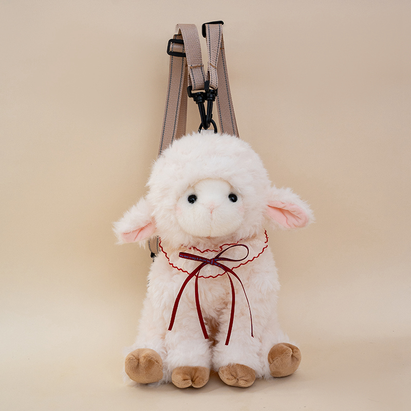 Bolso de Hombro de Peluche con Forma de Oveja de Poliéster para Niños