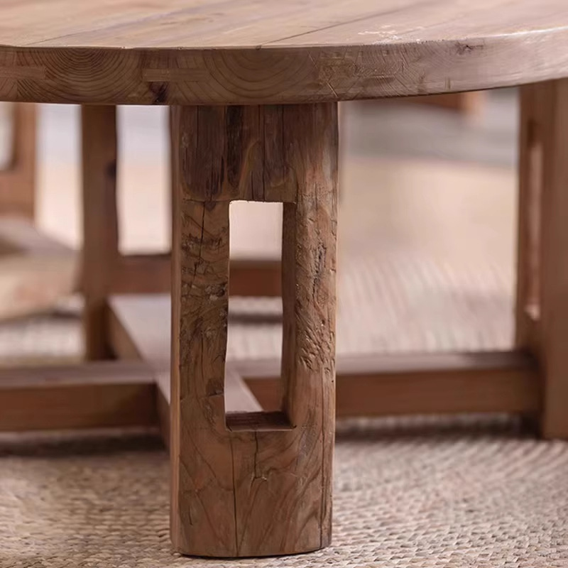 Ocio al aire libre mesa de té patio impermeable jardín al aire libre diseñador modelo de habitación de madera sólida algunos muebles residenciales