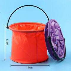 Small size with partition wash brush bucket rubber water bucket folding water bucket telescopic plastic art painting water bucket art water 