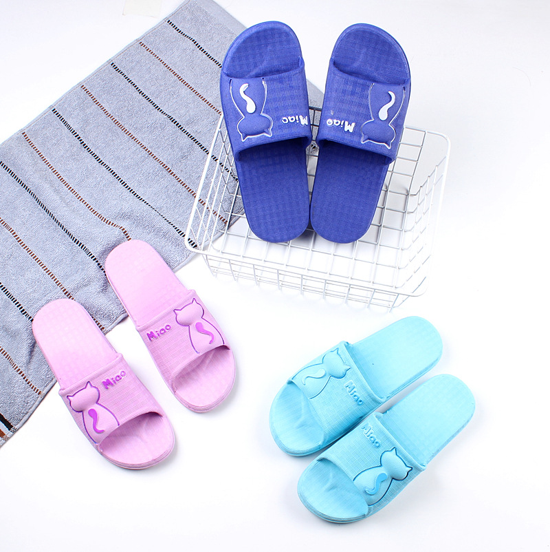2021新款背影猫男女凉拖鞋宾馆超市地摊夏季浴室防滑家居拖鞋批发
